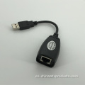 Extensor USB con base ponderada de interruptor 1 metro